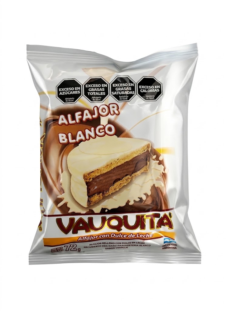 Alfajor Vauquita Chocolate Blanco x72g (x24)