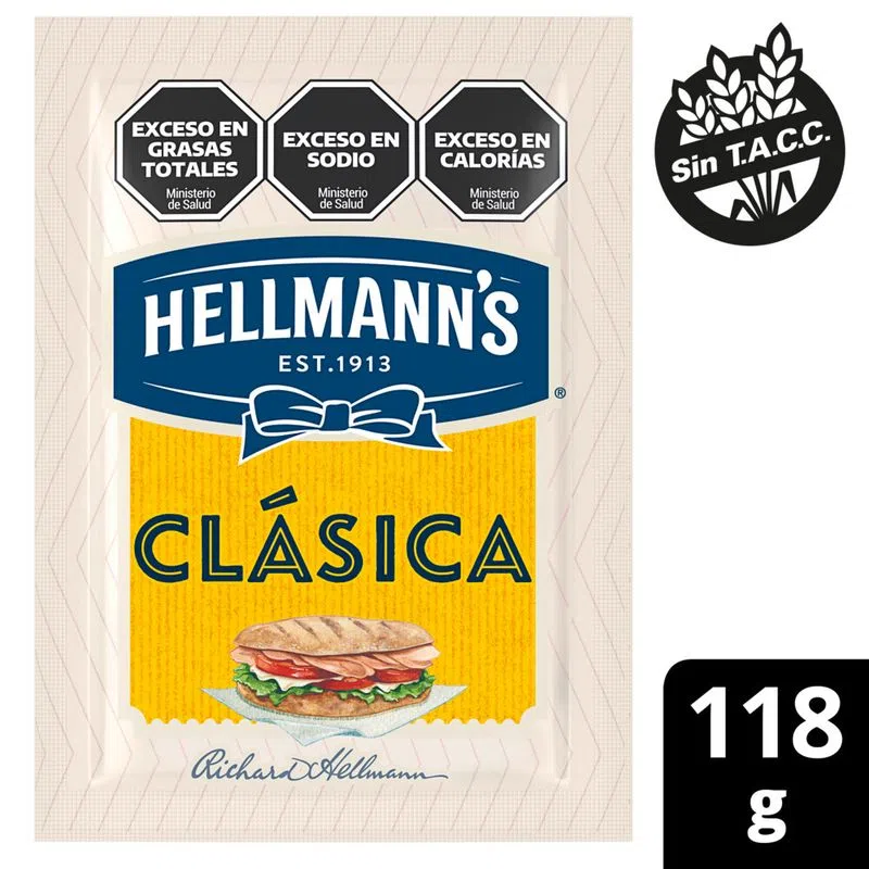 Mayonesa Hellmans Clásica x118g (x20)