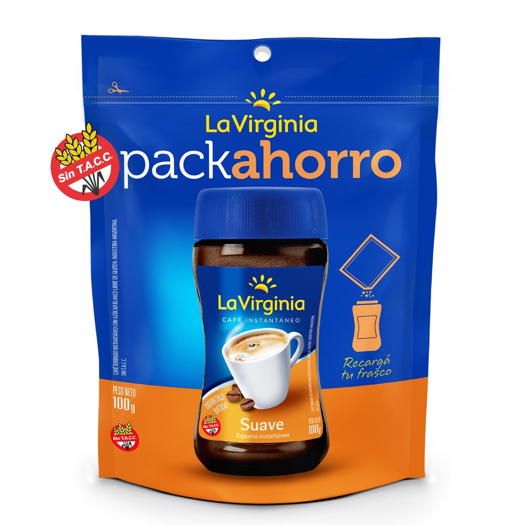 Café Instantáneo La Virginia Suave D/P x100g (x10)