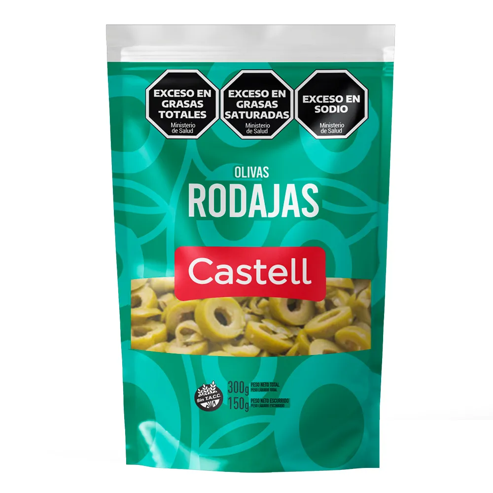 Aceitunas Verdes en Rodajas Castell D/P x150g (x12)