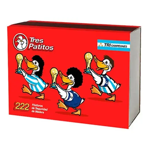 [6014] Fósforos Tres Patitos Tri Campeones x222u (20x10)