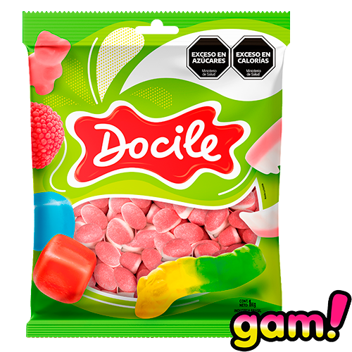 [100776] Goma Docile Gelatines Beso x1kg (x10)
