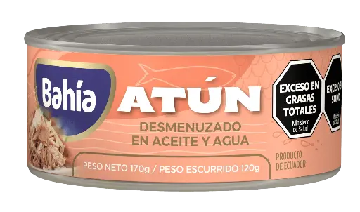 [100783] Atún Desmenuzado en Aceite y Agua Bahía x170g (x48)