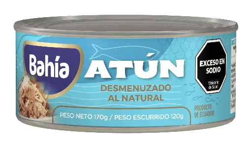 [100784] Atún Desmenuzado al Natural Bahía x170g (x48)