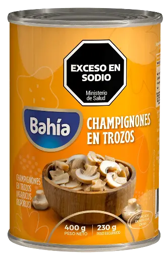 [100788] Champigñones en Trozos Bahía x400g (x24)