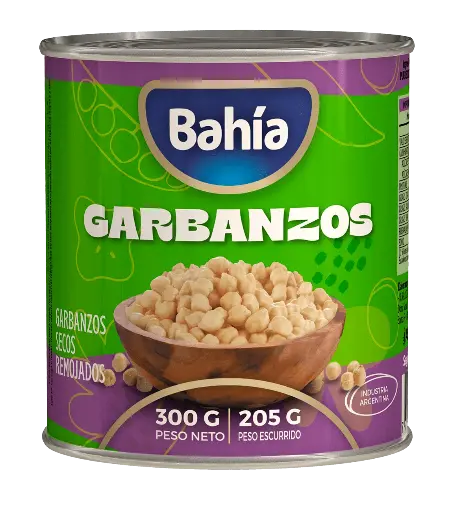 [100791] Garbanzos Secos Remojados Bahía x300g (x24)