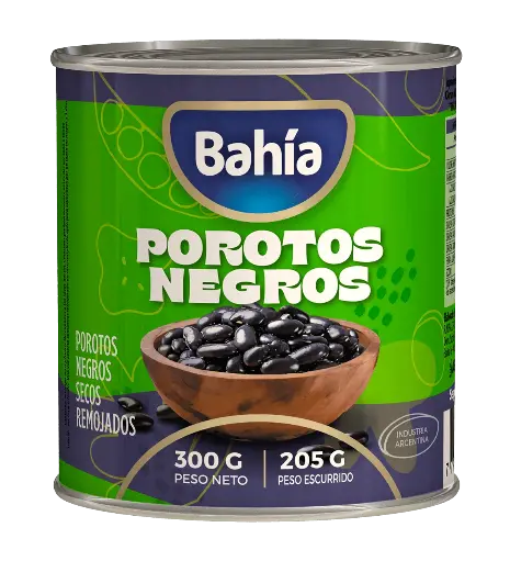 [100797] Porotos Negros Secos Remojados Bahía x300g (x24)
