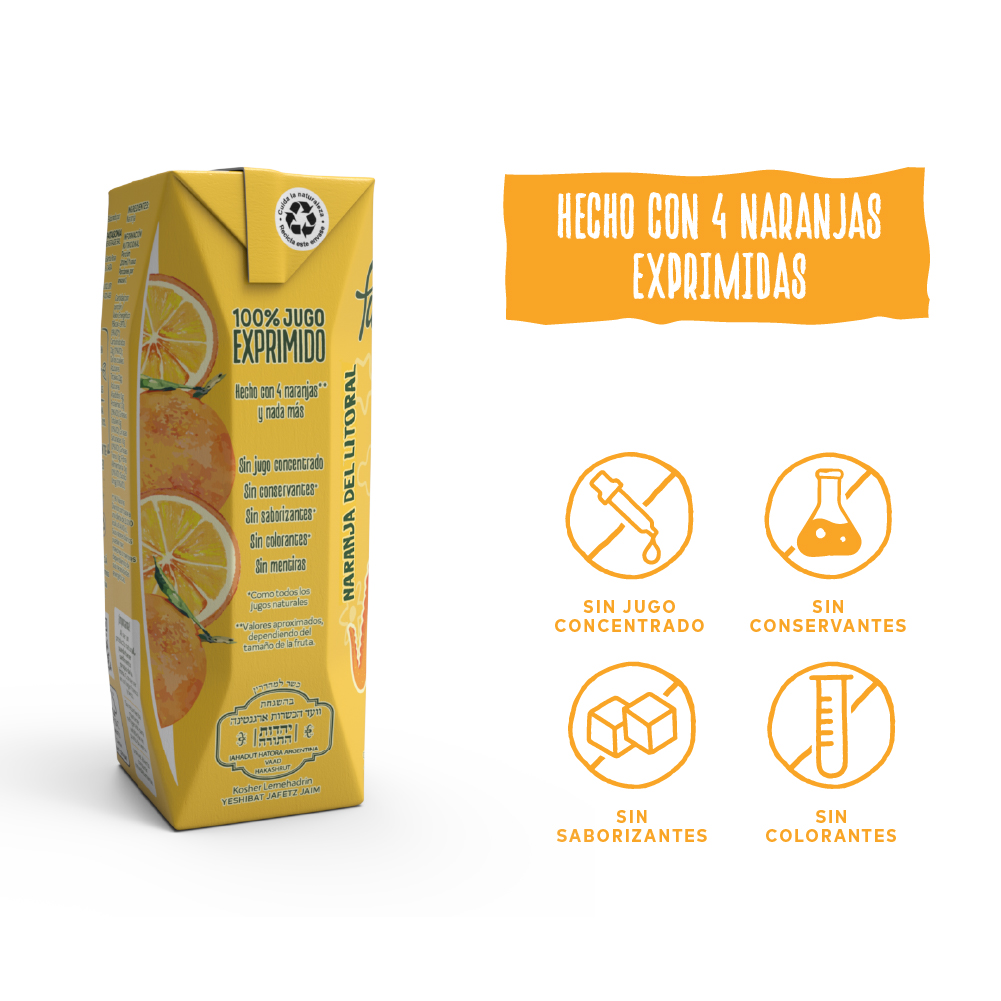 Jugo 100% Exprimido Pura Frutta Naranja Kids 250ml