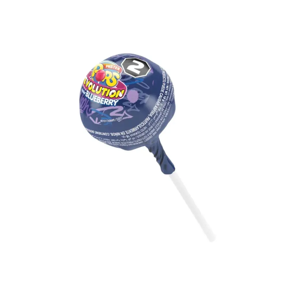 Chupetín Mr. Pop's Evolution Blue Berry 12x24x18g.