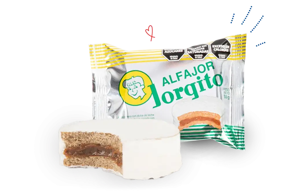 Alfajor Jorgito Blanco Azucarado 24x50g.
