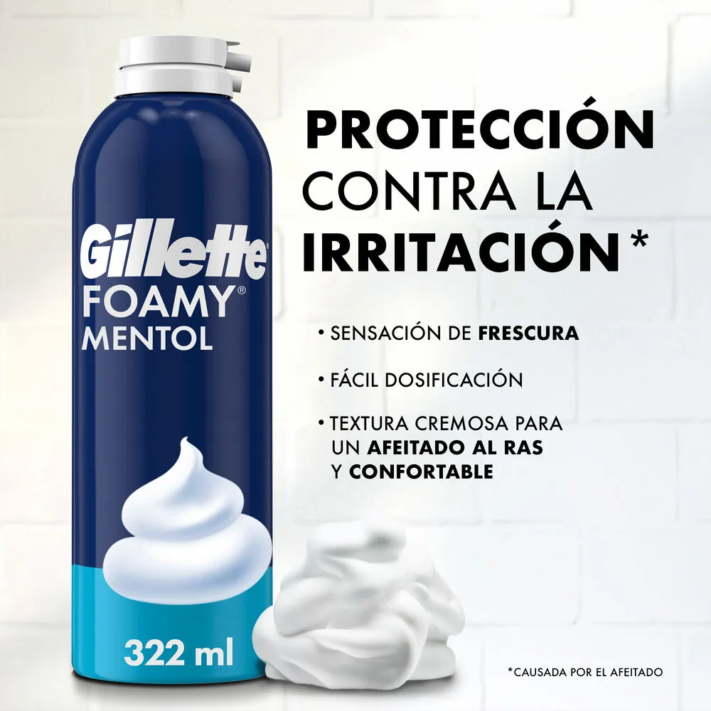 Gillette Foamy Mentol x312g (x12u)