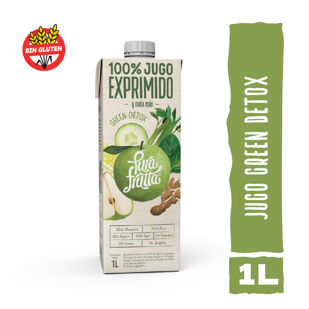 Jugo PuraFrutta Green Detox x1000ml (x8)
