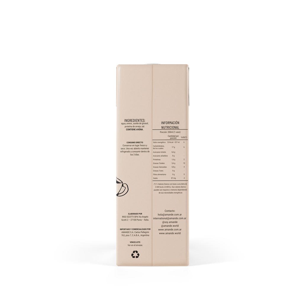 Leche de Avena Barista Amande x1L (x10)