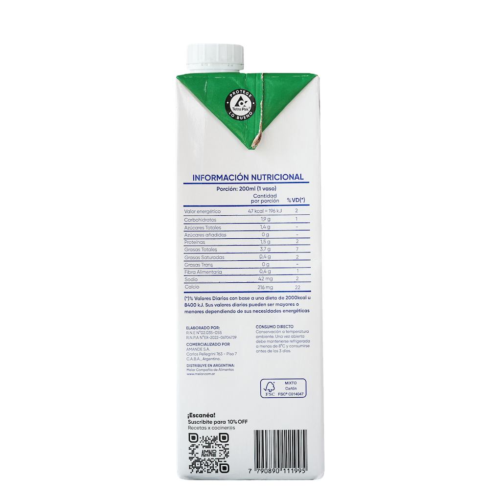 Leche de Almendras Amande Liviana x1L (x8)
