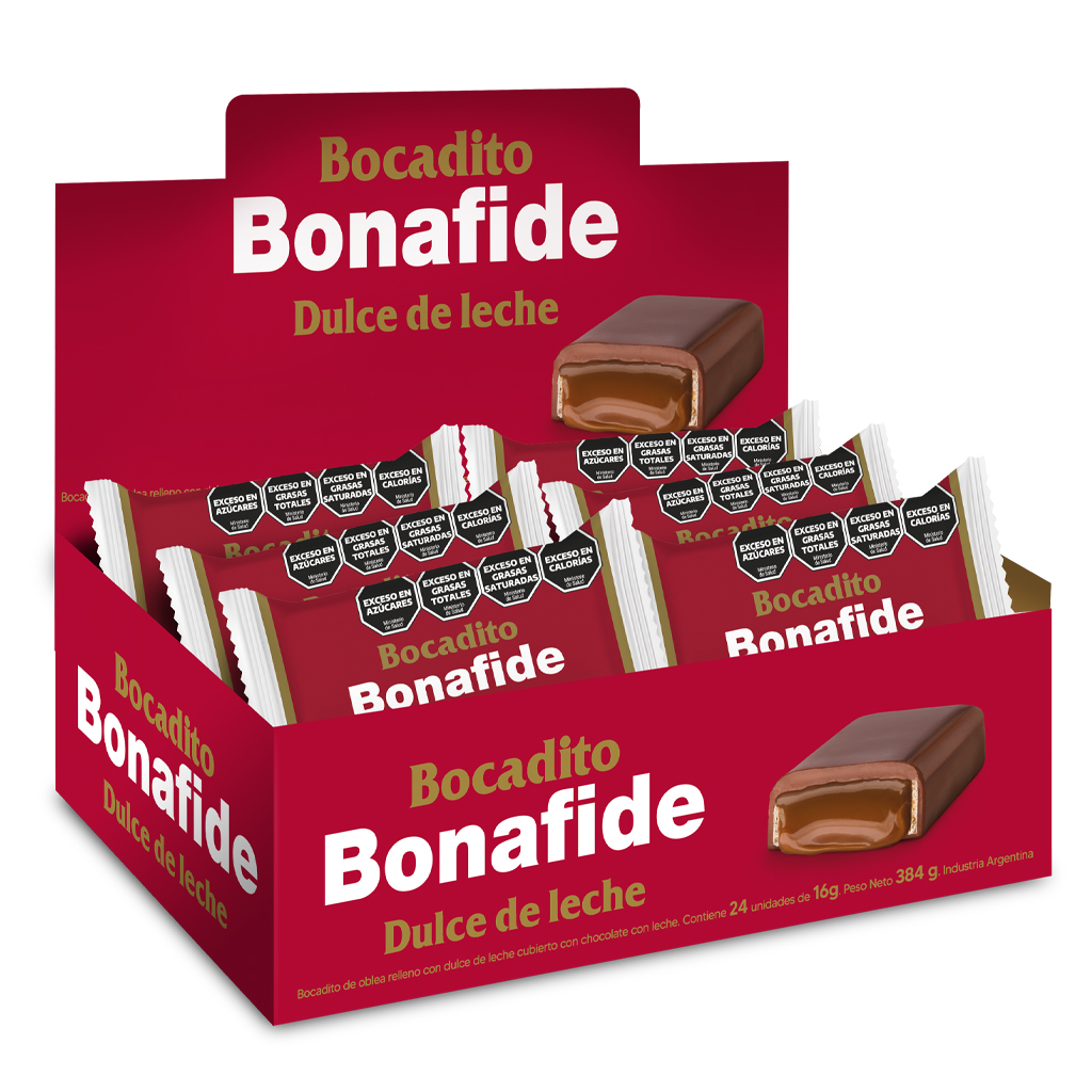 Bocadito Bonafide Dulce de Leche x16g (8x24)