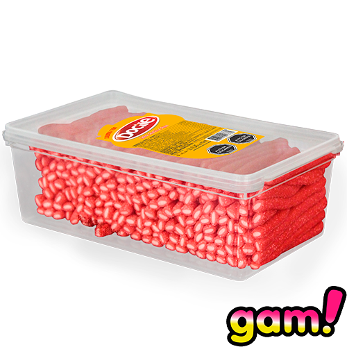 Goma Docile Canudinho Frutilla Ácida x1350g (x9)