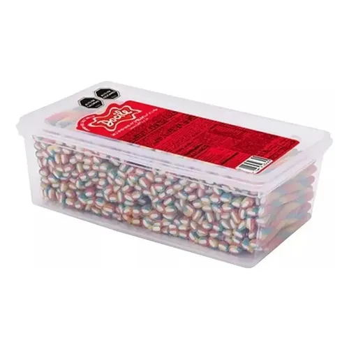 Goma Docile Canudinho Frutilla Ácida Colorida x1350g (x9)