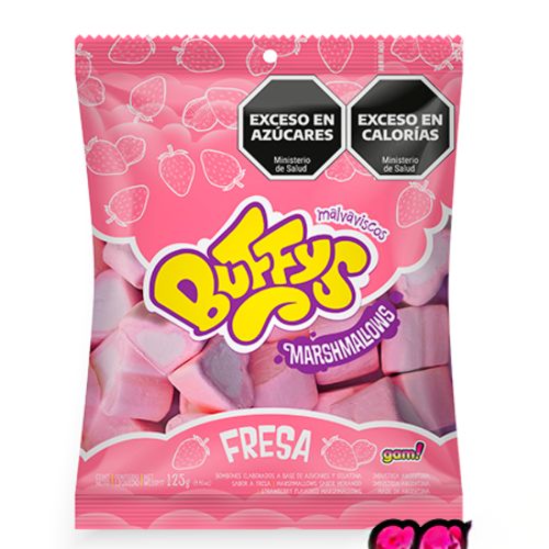 Malvavisco Buffys Corazón Fresa x125g (x16)