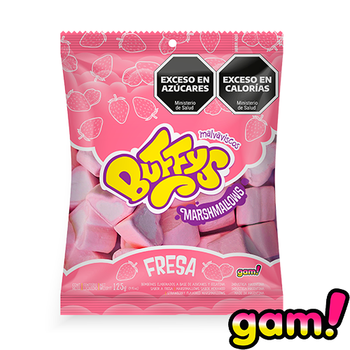 Malvavisco Buffys Corazón Fresa x125g (x16)