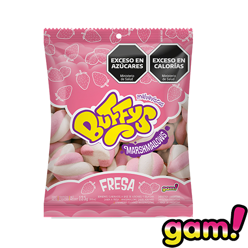 Malvavisco Buffys Twister Fresa x125g (x16)