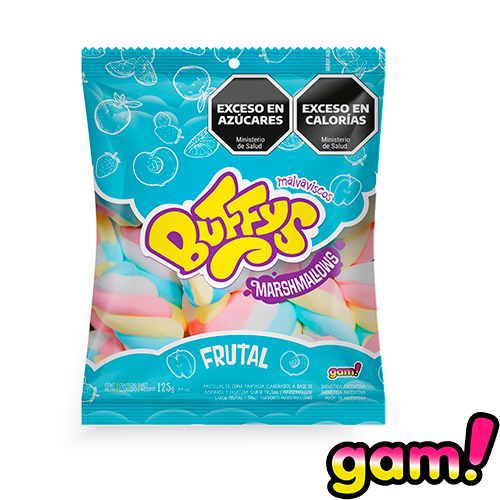 Malvavisco Buffys Twister Frutal x125g (x16)