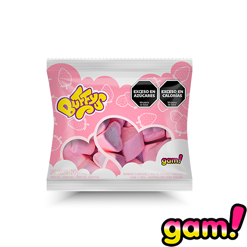 Malvavisco Buffys Corazón Fresa x20g (x72)