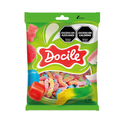 Goma Docile Culebritas Ácidas x250g (x12)