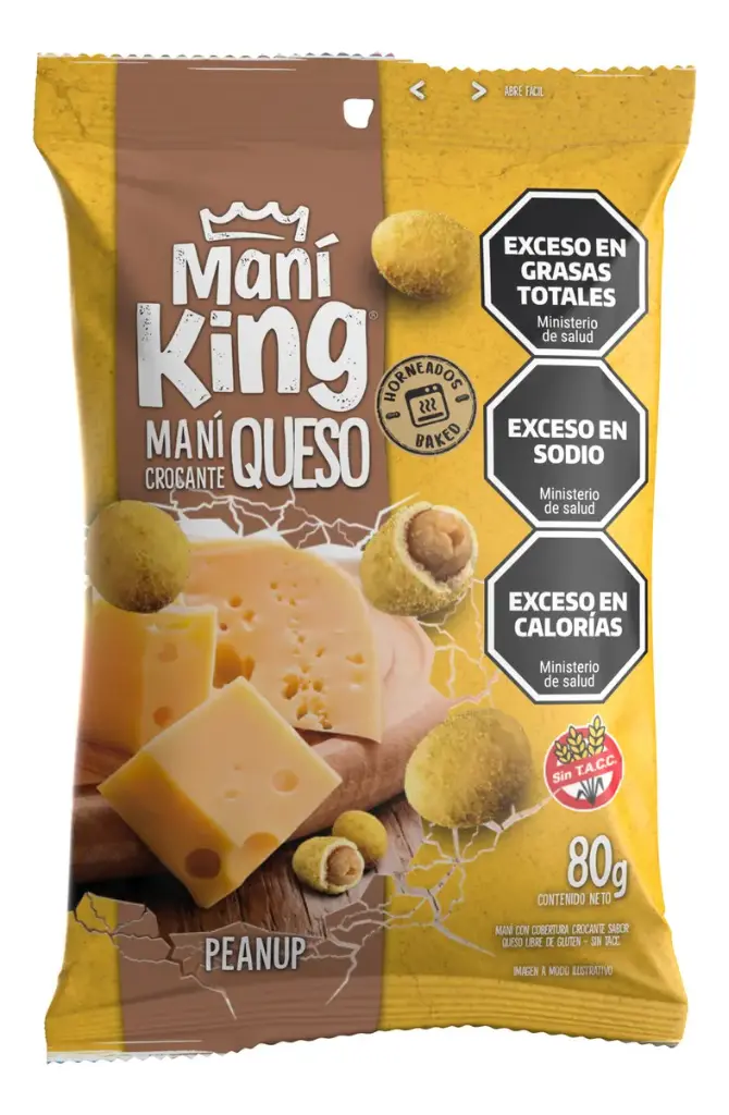 Maní King Crocante Queso x80g (x15)