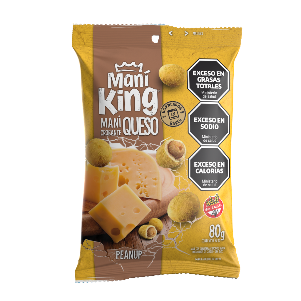 Maní King Crocante Queso x80g (x15)