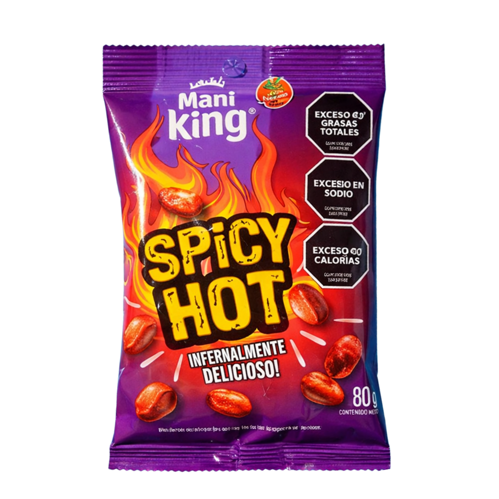 Maní King Saborizado Spicy Hot x80g (x15)