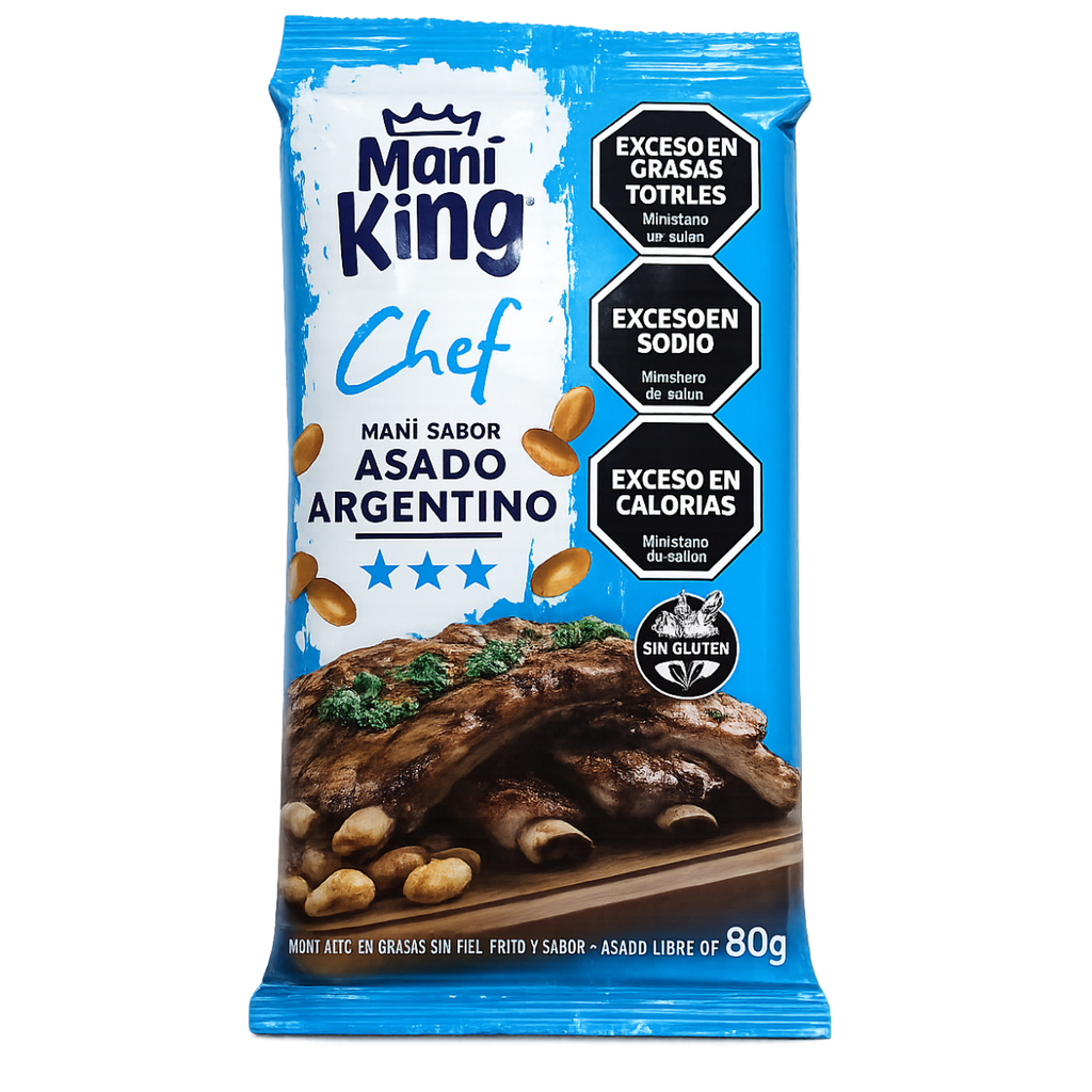 Maní King Saborizado Asado Argentino x80g (x15)