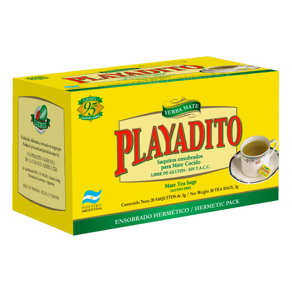 Mate Cocido Playadito Ensobrado Hermético x20u (x10)