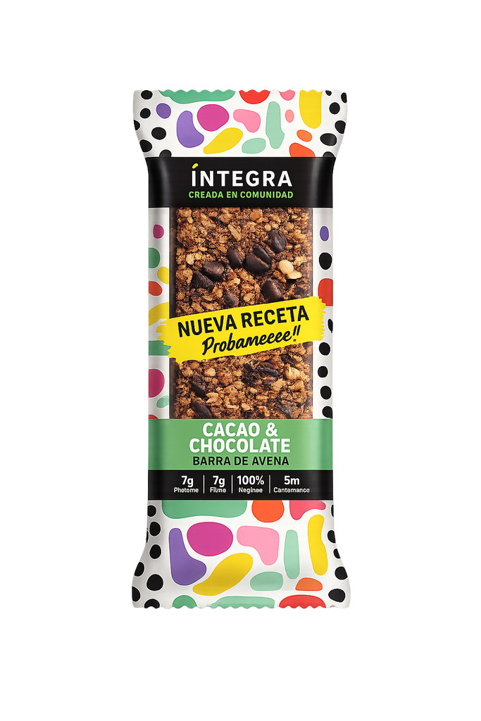 Barra Integra Avena, Cacao y Chocolate x40g (16x10)