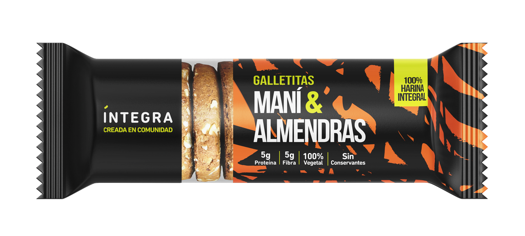 Galletitas Integra Maní y Almendras x200g (x30)