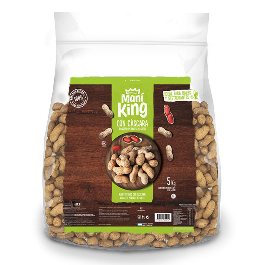 Maní King Tostado con Cáscara x5kg (x1)