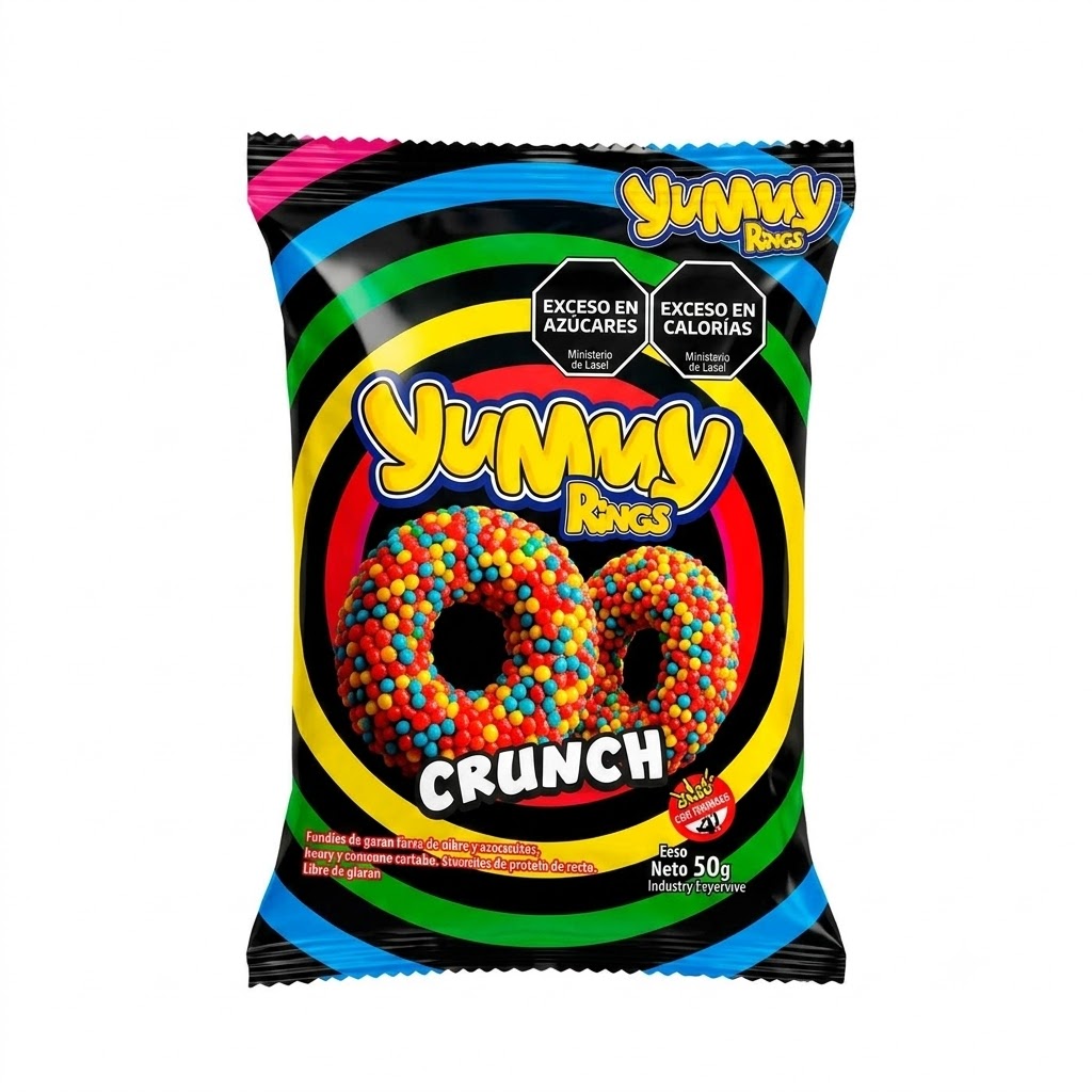 Gomitas Yummy Crunch x50g (12x10)