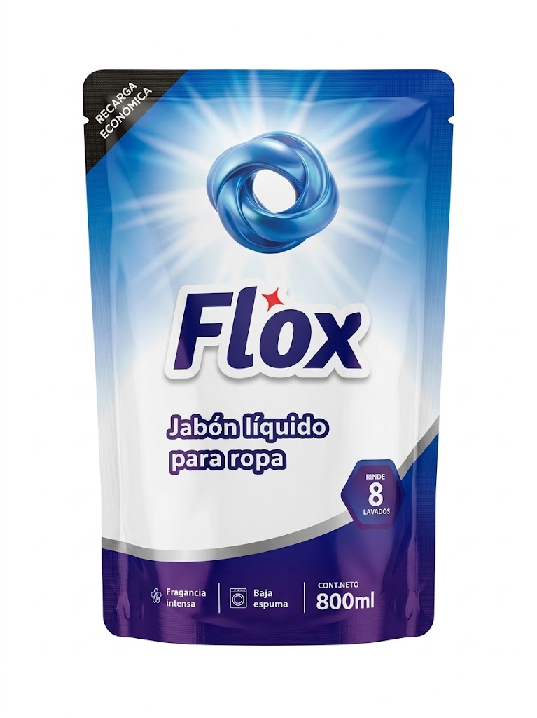 Jabon Líquido Para Ropa Flox DP x800ml (x12)