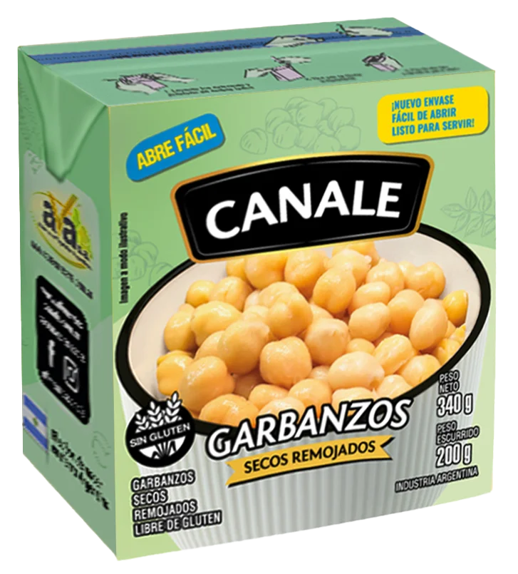 Garbanzos Secos Remojados Canale Tetra x340g (x24)