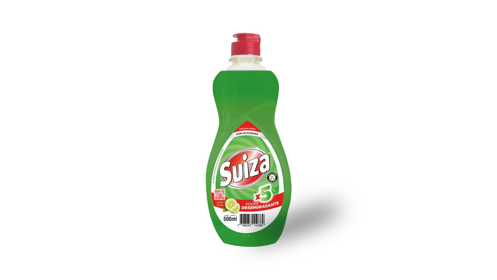 Detergente Suiza Limón Verde x500ml (x18)