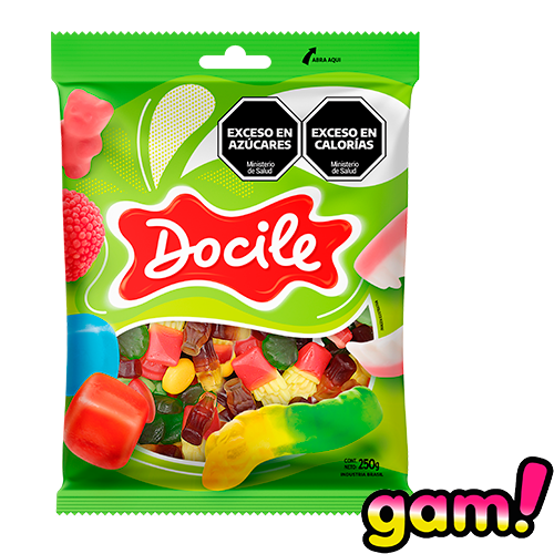 Goma Docile Mix Bocadillos Snack Food x250g (x12)
