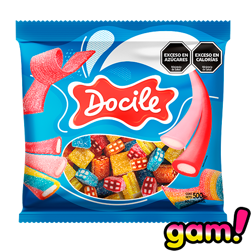 Goma Docile Ladrillos Ácidos Surtidos x500g (x12)