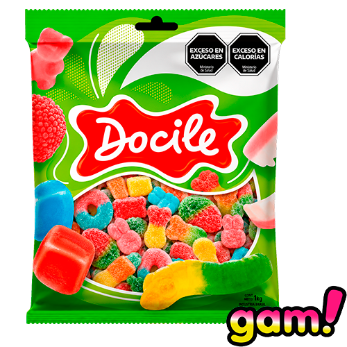 Goma Docile Mix Divertido Azucarado x1kg (x12)