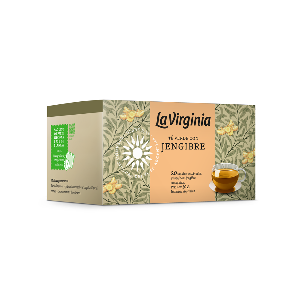 Té Verde con Jengibre La Virginia x20u (x6)