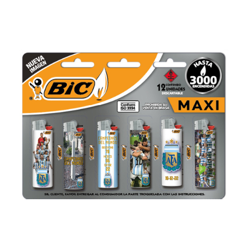 Encendedor Bic Maxi J6 Sleeve AFA x6u