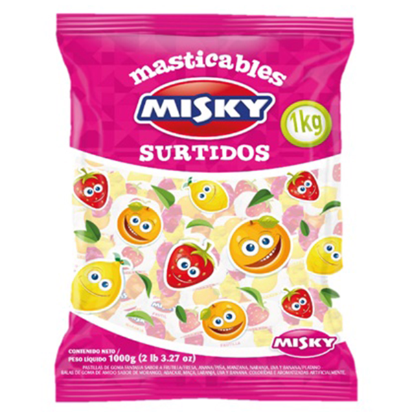 Caramelo Masticable Misky Surtido x800g (x10)