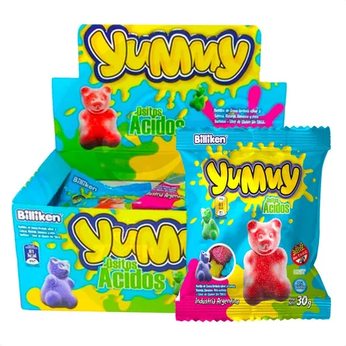 Gomitas Yummy Ositos Ácidos 12x30g (12x12)
