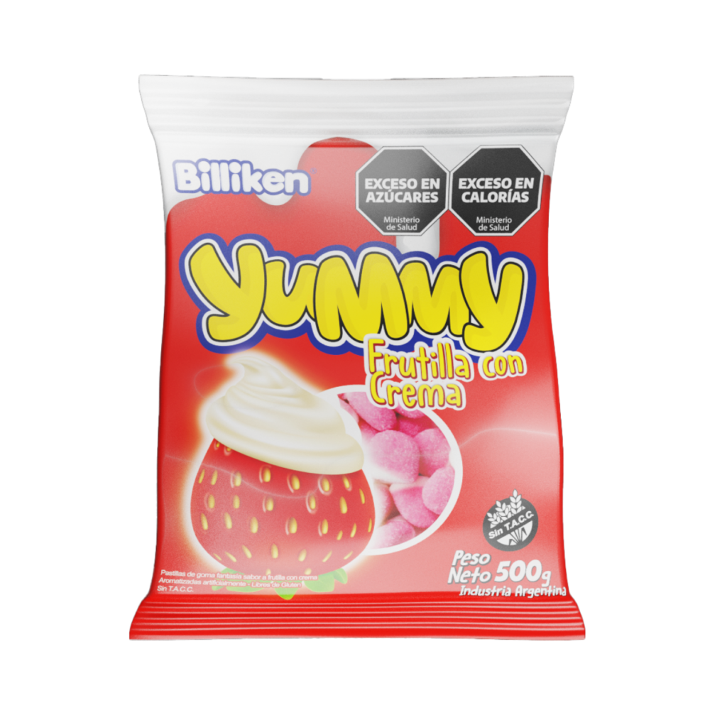Goma Yummy Frutilla con Crema x500g (x6)