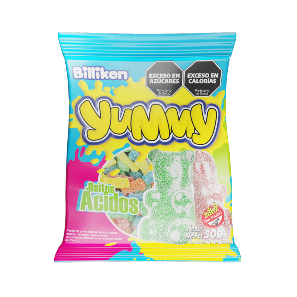 Goma Yummy Ositos Ácidos x500g (x6)