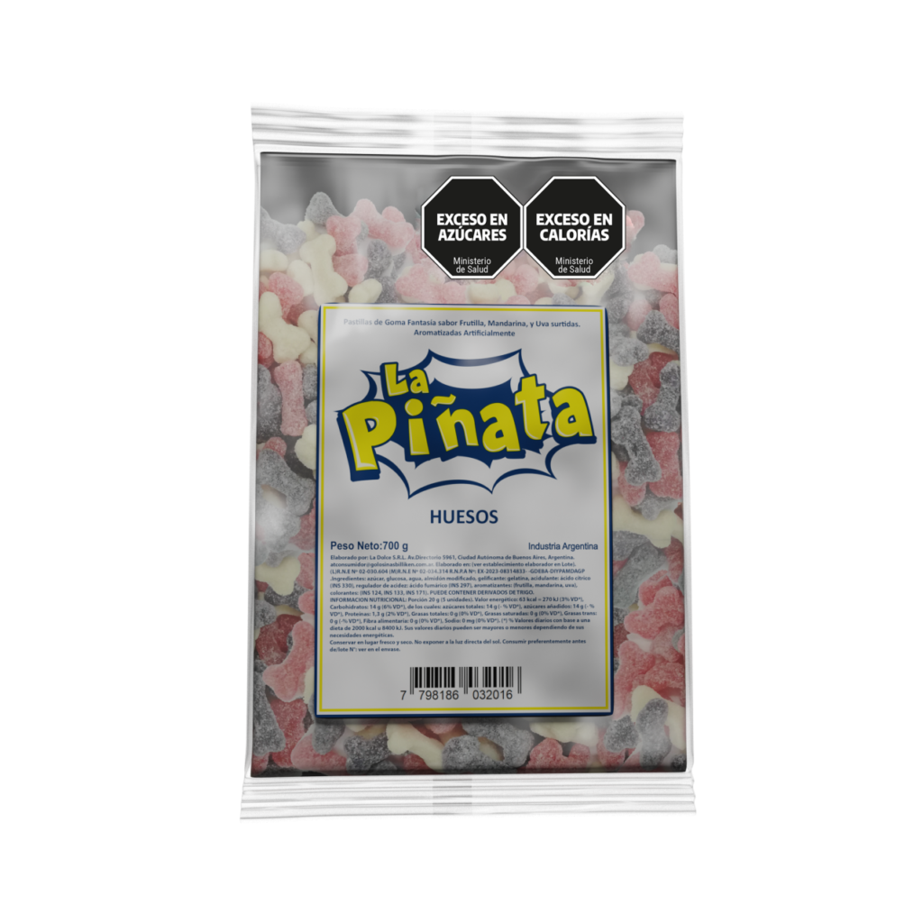 Goma La Piñata Huesos x700g (x8)
