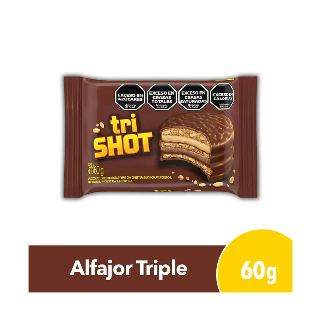 Alfajor Shot Triple 36x60g.